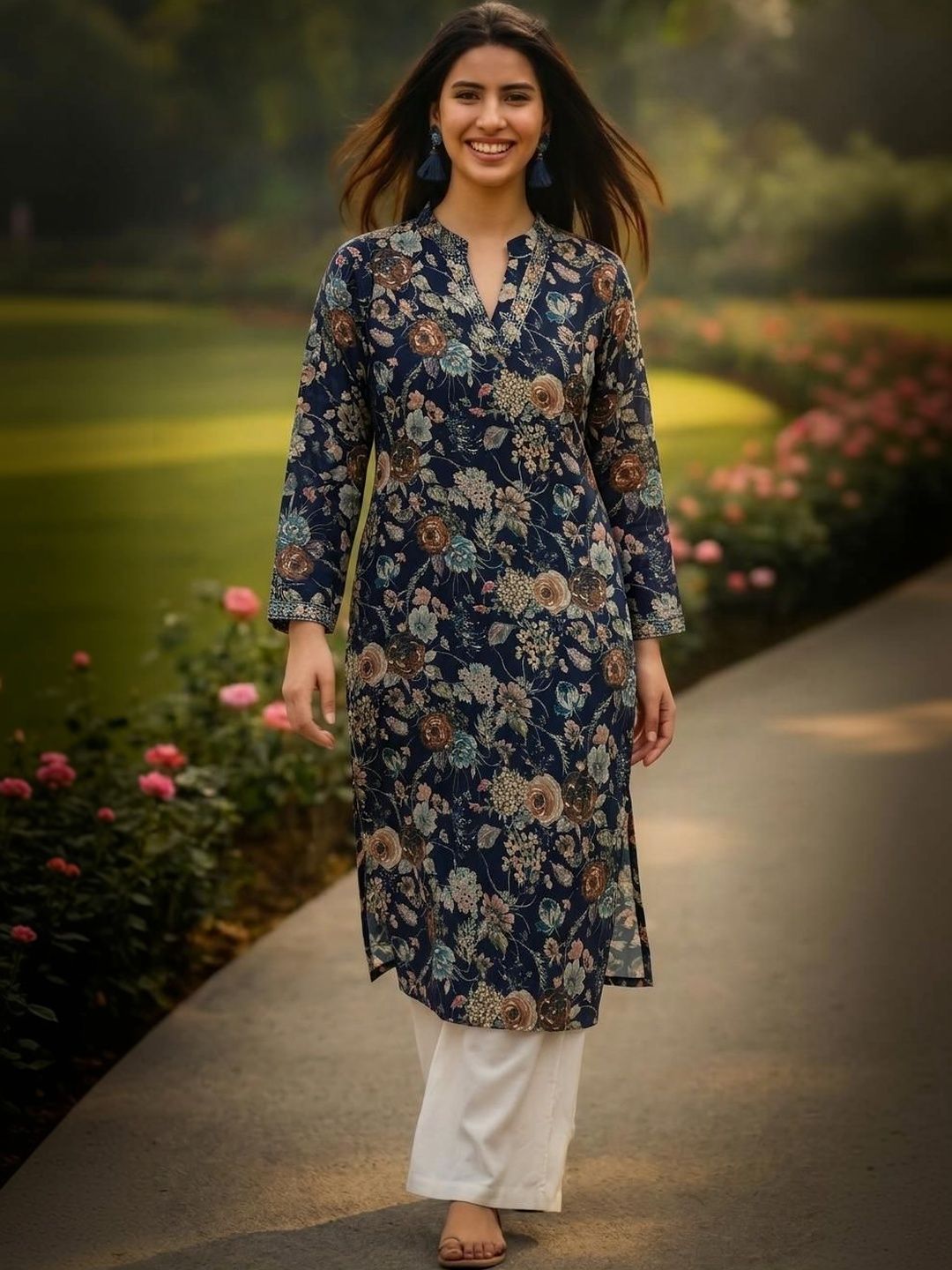 The Kapas Women Floral Printed Floral Kurta-picture-10