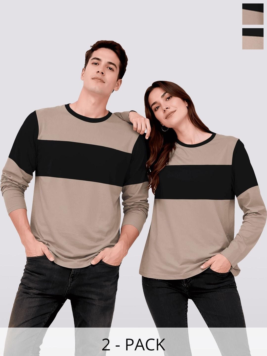 BAESD Unisex 2 Colourblocked Twistform T-shirt-picture-47