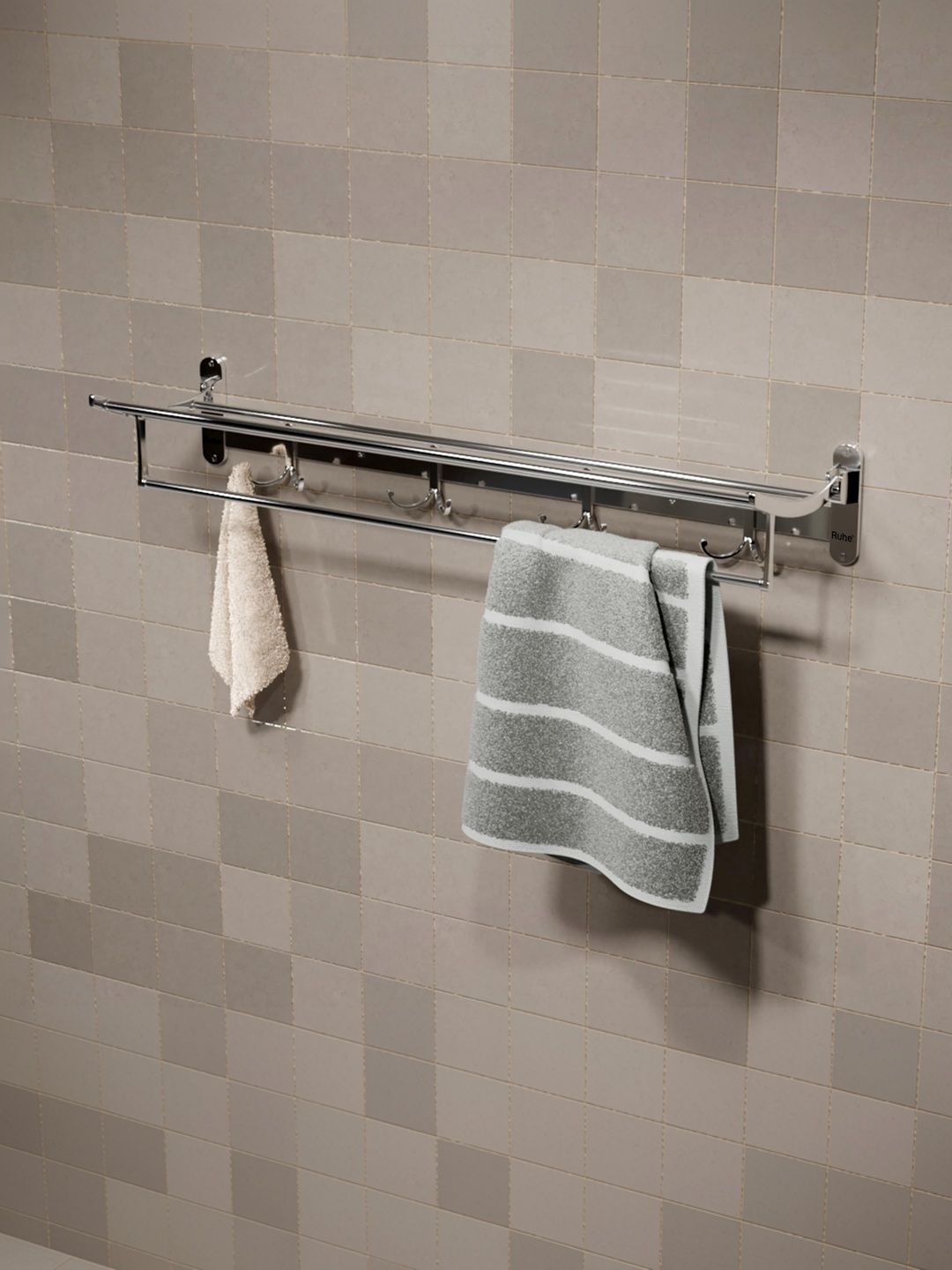 Ruhe Silver-Toned Solid Stainless Steel Towel Holder-picture-44