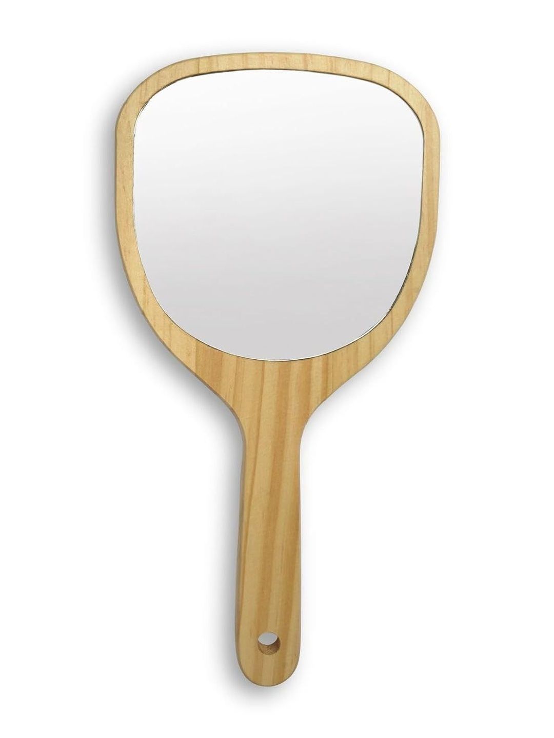 Kira Brown & Transparent Single Sided Square Wooden Makeup Hand Mirror-picture-23