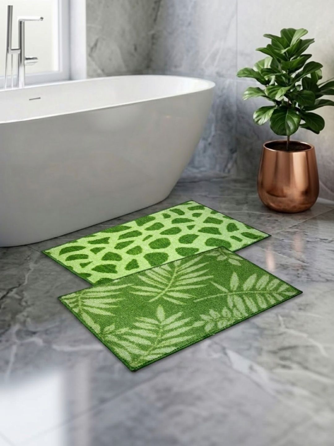 Athom Living Green 2-Pieces Printed Anti-Slip Doormats-picture-8