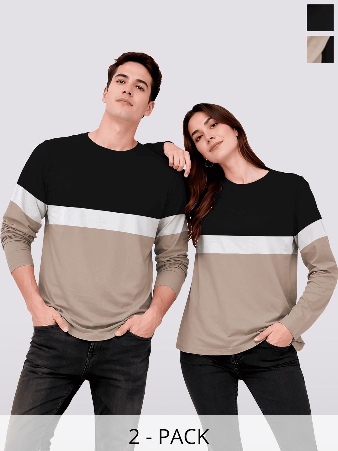 BAESD Unisex 2 Colourblocked Twistform T-shirt-picture-41