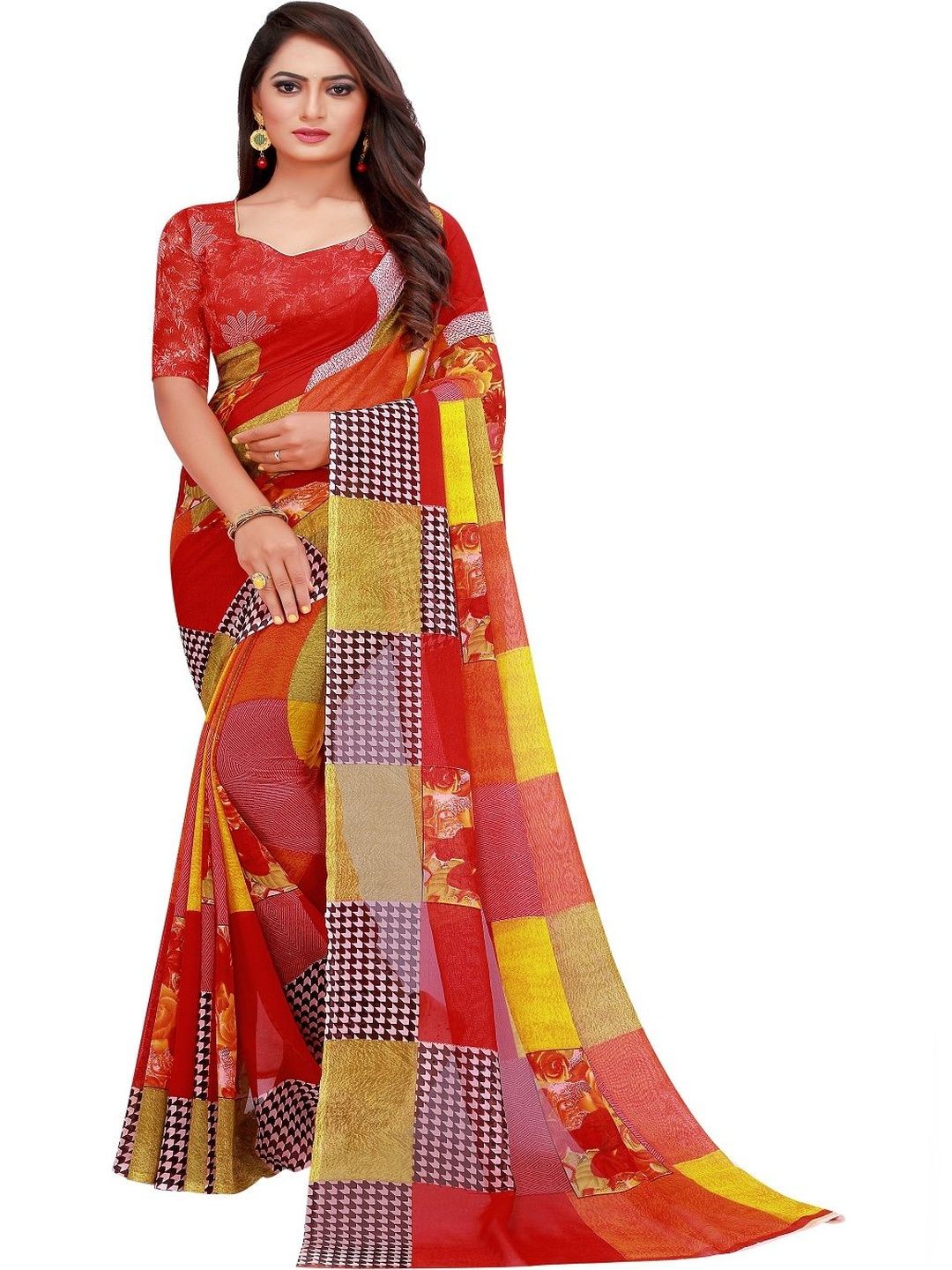 Varutex Poly Georgette Saree-image-7