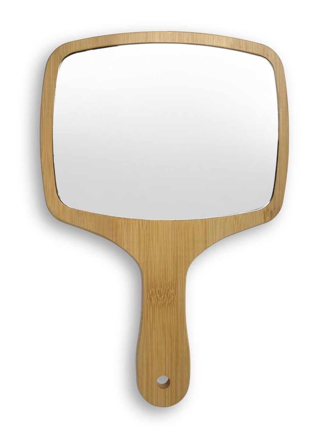 Kira Brown & Transparent Single Sided Square Wooden Handheld Makeup Mirror-picture-41