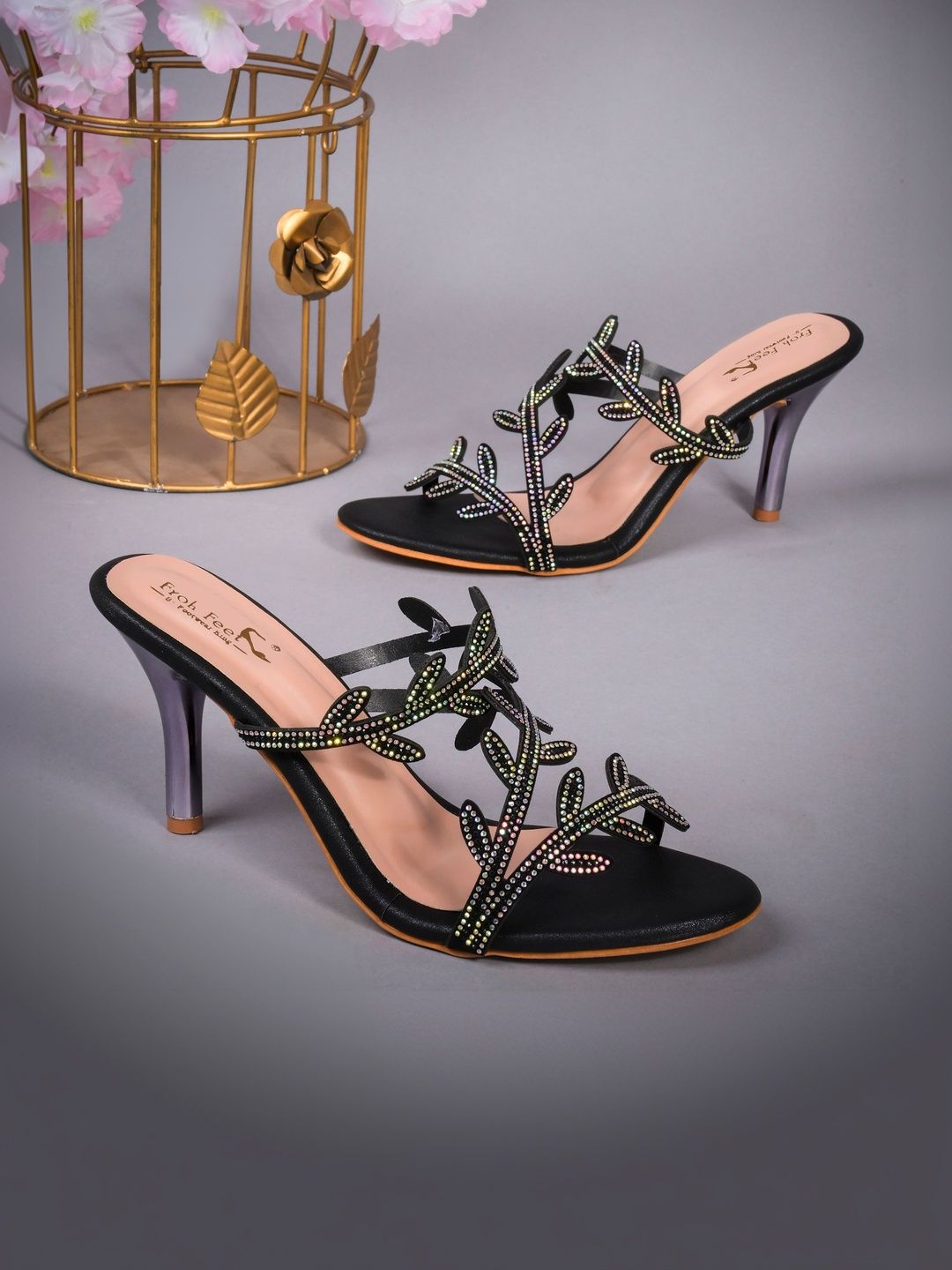 Froh Feet Embellished Stiletto Mules-image-6