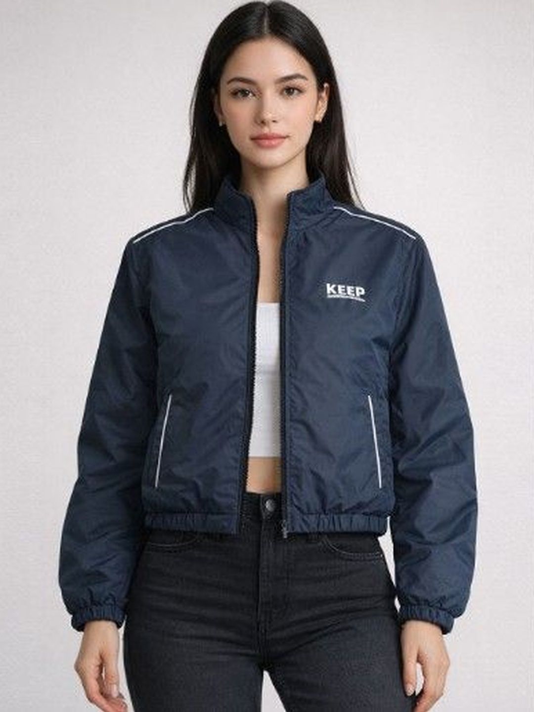 HRX by Hrithik Roshan Women Brand Logo Crop Sporty Jacket-picture-51