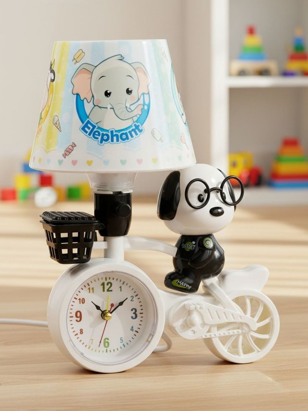 ZUZUVI Black Printed Acrylic Cylindrical Shaped Table Lamp with Bulb-picture-36