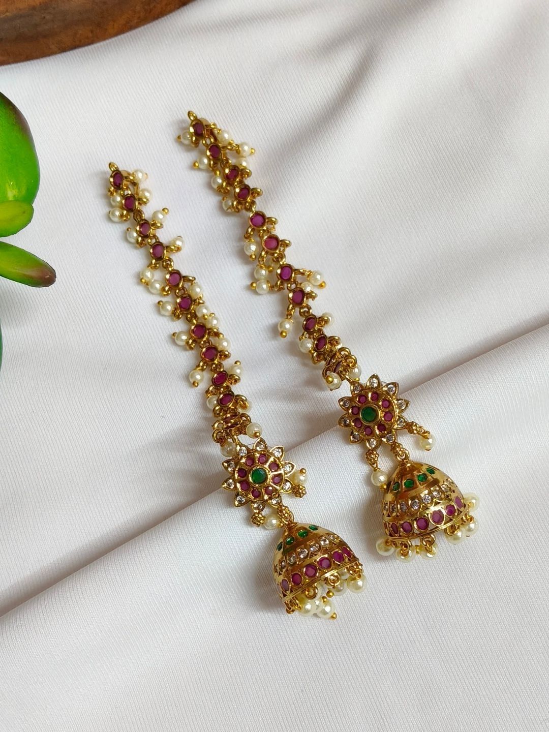 D Rio Fashions Floral Jhumkas Earrings-image-40