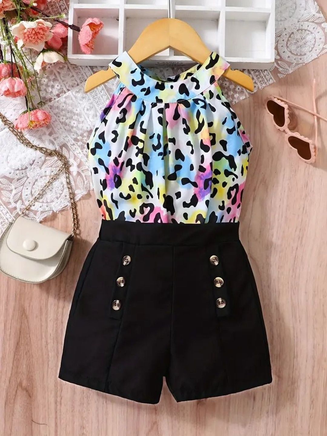 DEL LUNA Girls Printed Top with Shorts-image-19