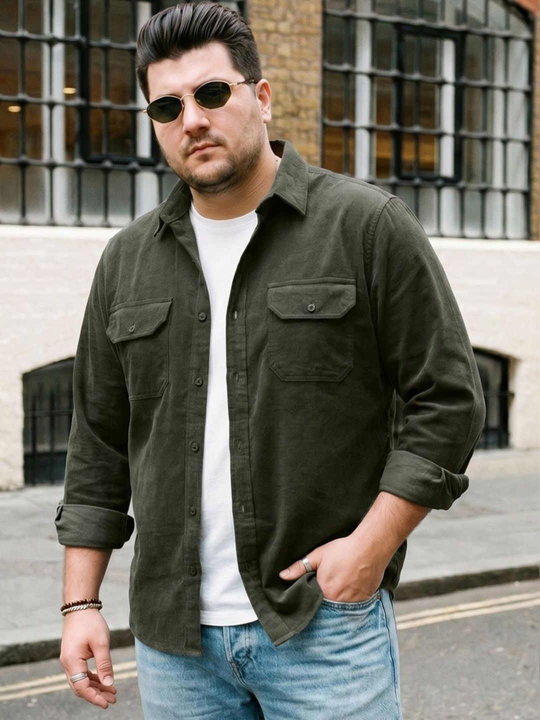 Urbano Plus Men Checked Casual Shirt-image-42