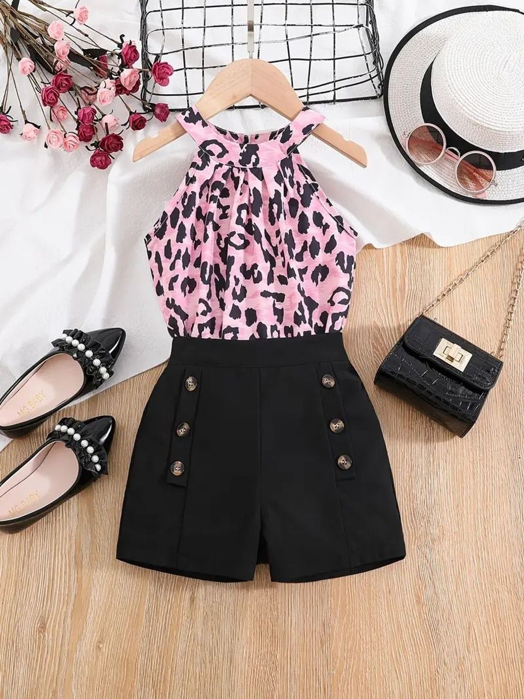 DEL LUNA Girls Printed Top with Shorts-image-41