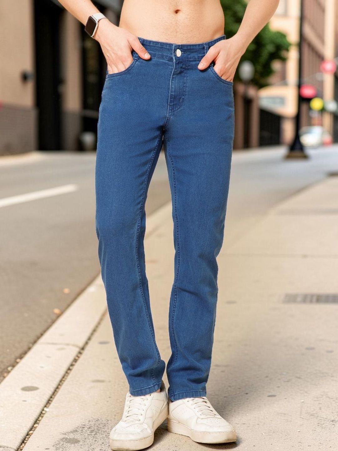 R.Code by The Roadster Life Co. Men Regular Fit Mid-Rise Stretchable Jeans-picture-38