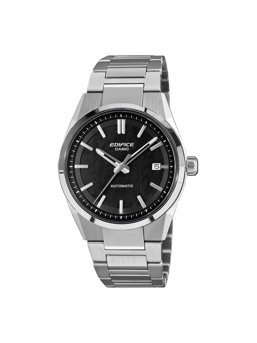 CASIO Men Brass Dial & Stainless Steel Bracelet Style Straps Analogue Date Aperture Automatic Motion Powered Watch-picture-0