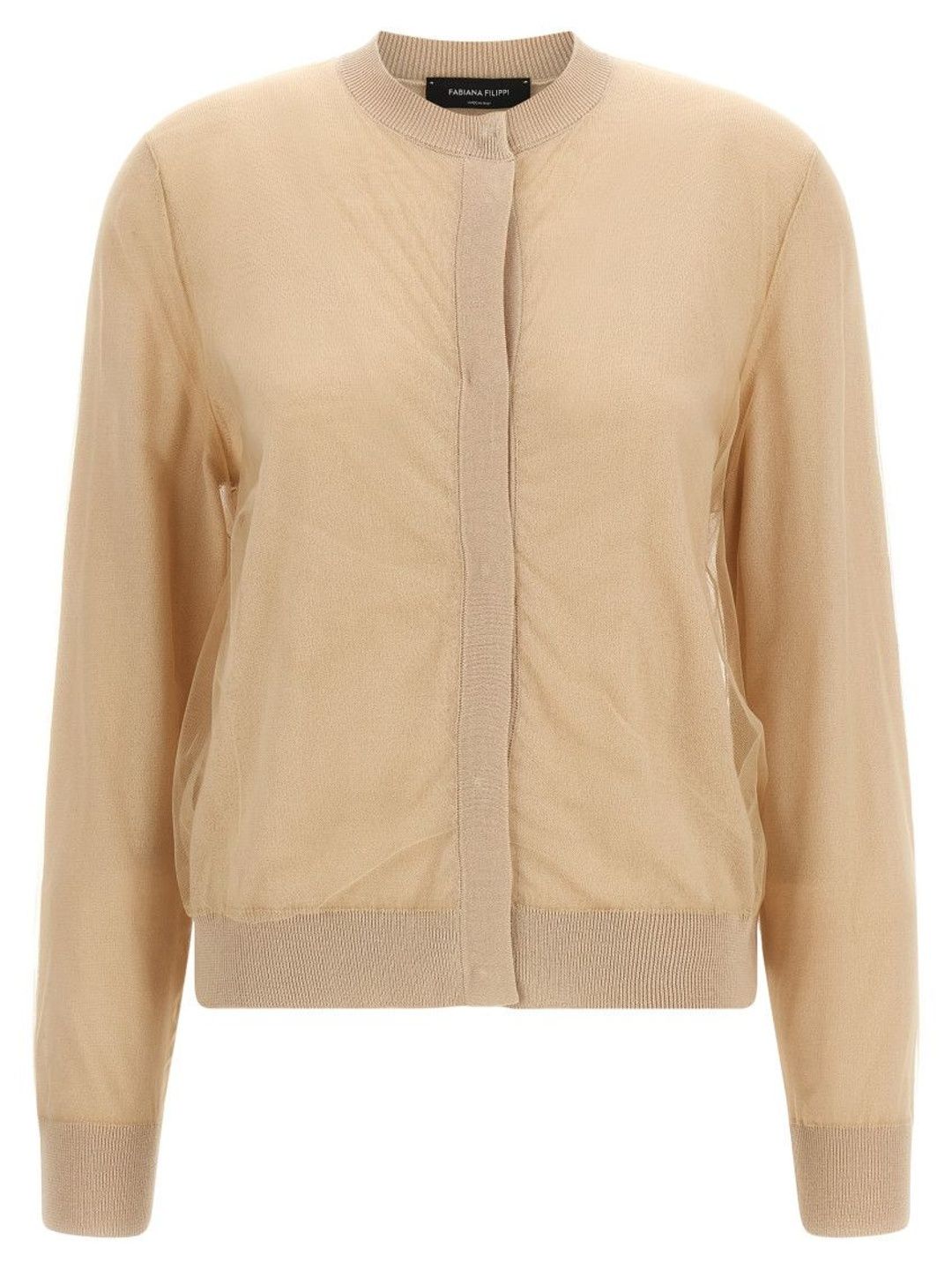 fabiana filippi Brown Tulle Cardigan-picture-57