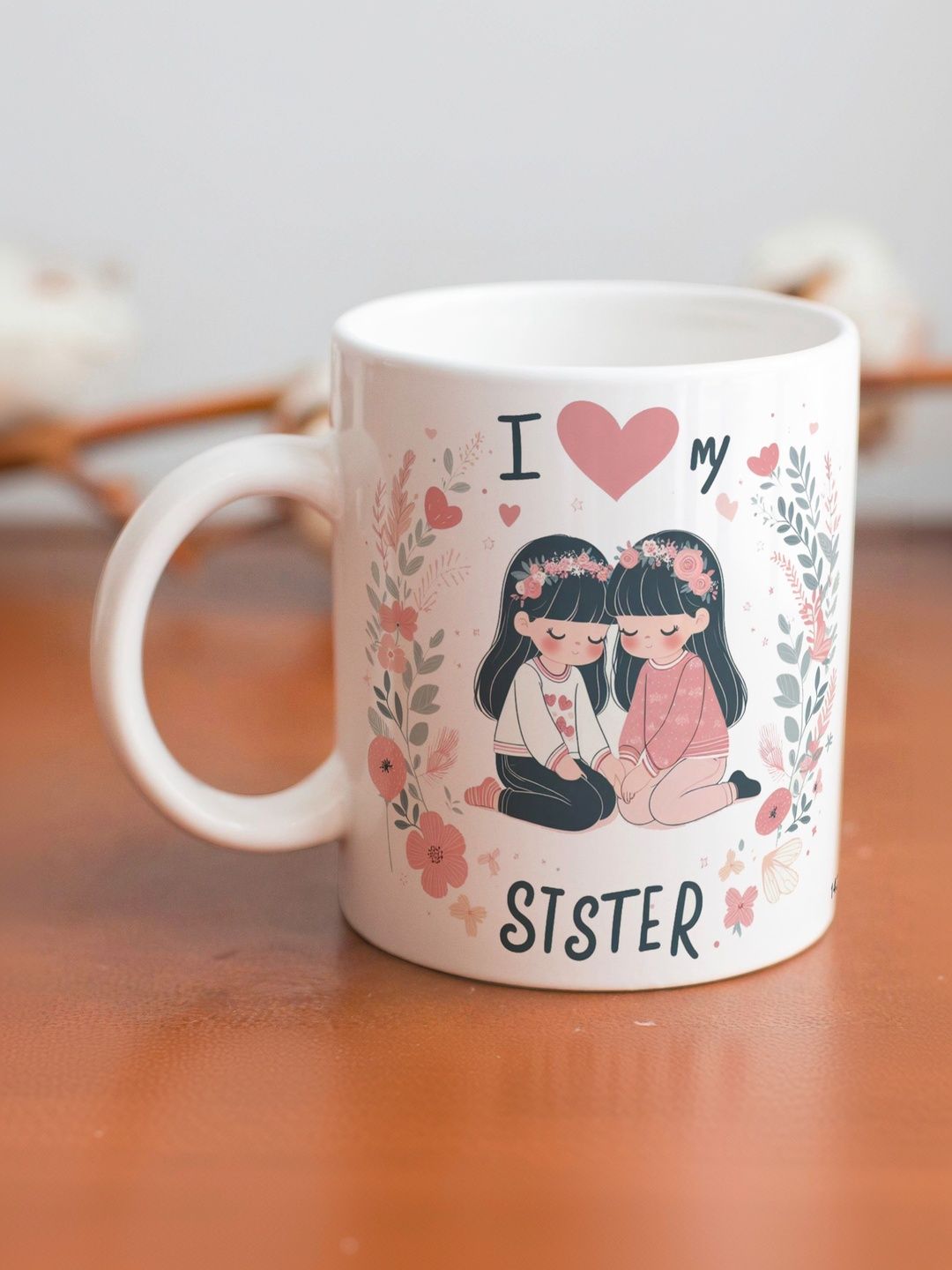 Balesara Maroon Text or Slogans Printed Ceramic Glossy Cups and Mugs Set of-image-22