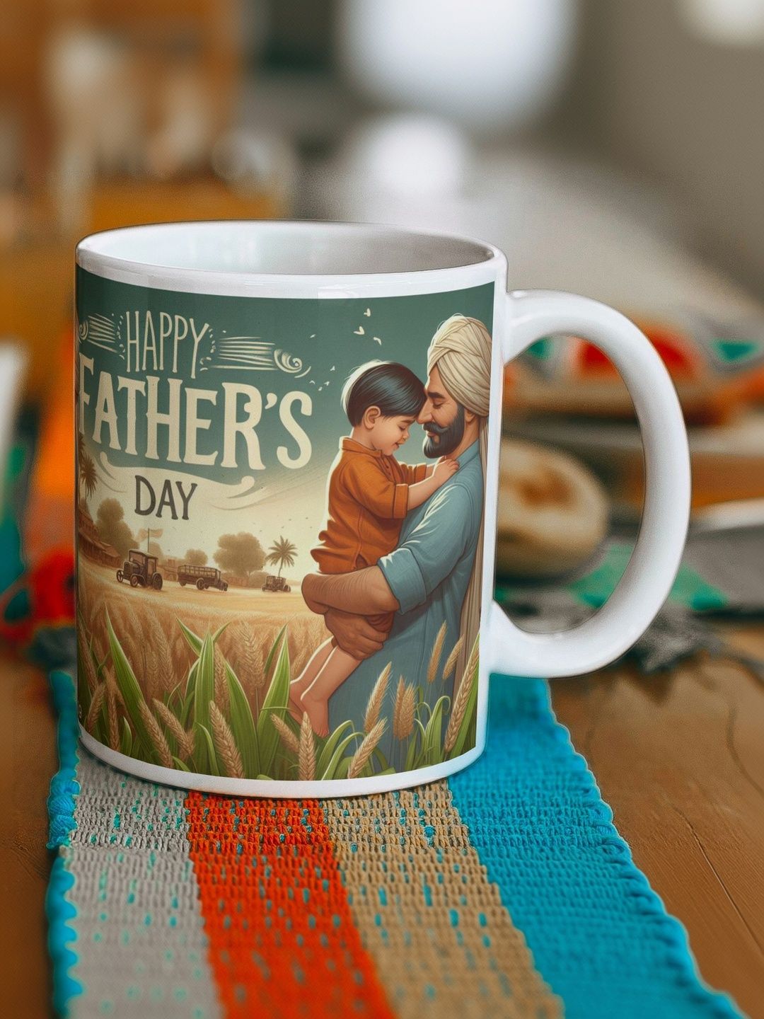 Balesara Maroon Printed Ceramic Glossy Cups and Mugs Set of-image-12