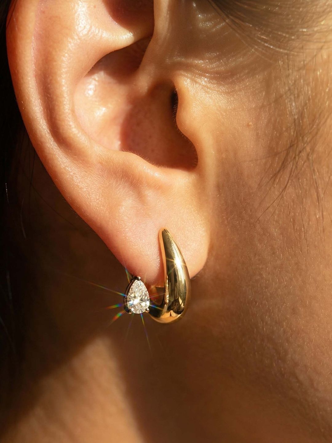 Amalfa Women 18K Gold Plated Dual-Tone Studs-picture-26