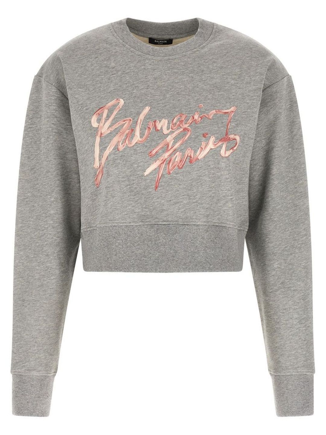 Grey Round Neck Logo Sweatshirt-image-20