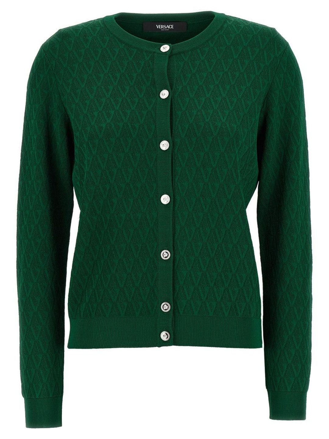 versace Green Crew Neck Cardigan-picture-33