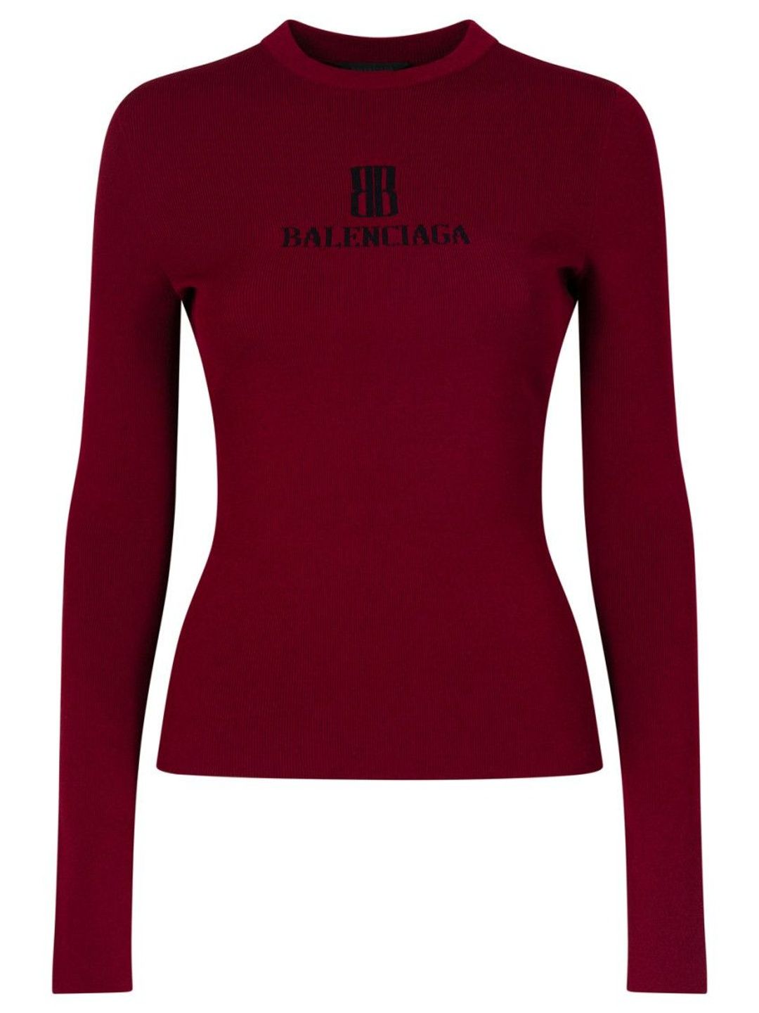 balenciaga Burgundy Crewneck Logo Sweater-picture-12