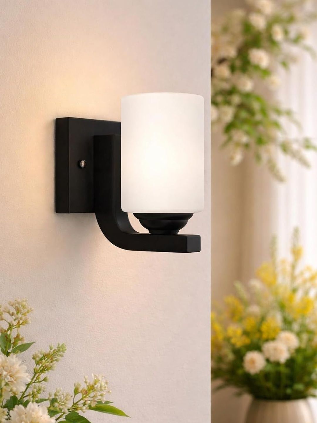 OJIT LIGHT DECORATION Transparent & Black Wood Contemporary Cylinder Shaped Wall Lamp-image-26