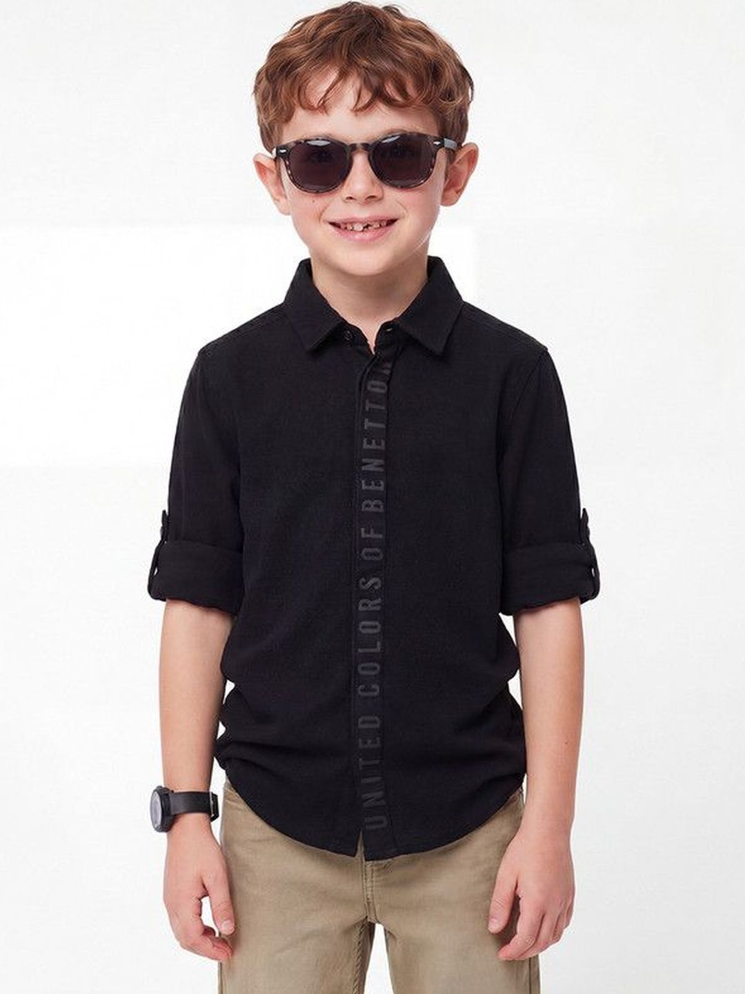 United Colors of Benetton Boys Polo Collar Pure Cotton T-shirt-picture-28