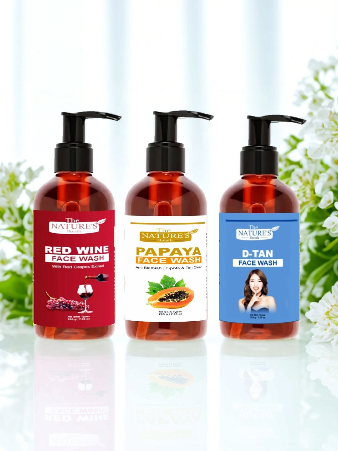 Beleza Professional Set Of 3 Red Wine Papaya & DeTan Face Wash - 200 ml Each-image-44