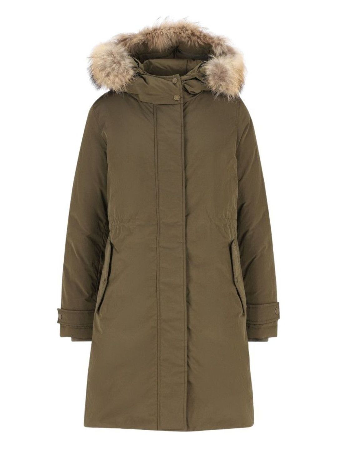woolrich Green Long Hooded Jacket-picture-33