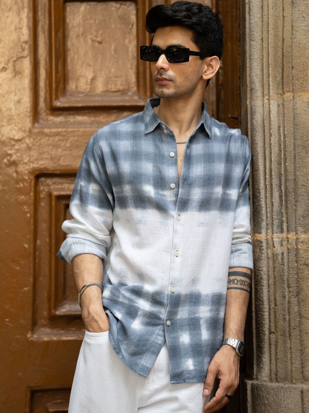 Powerlook Men Tartan Checks Checked Casual Shirt-picture-27