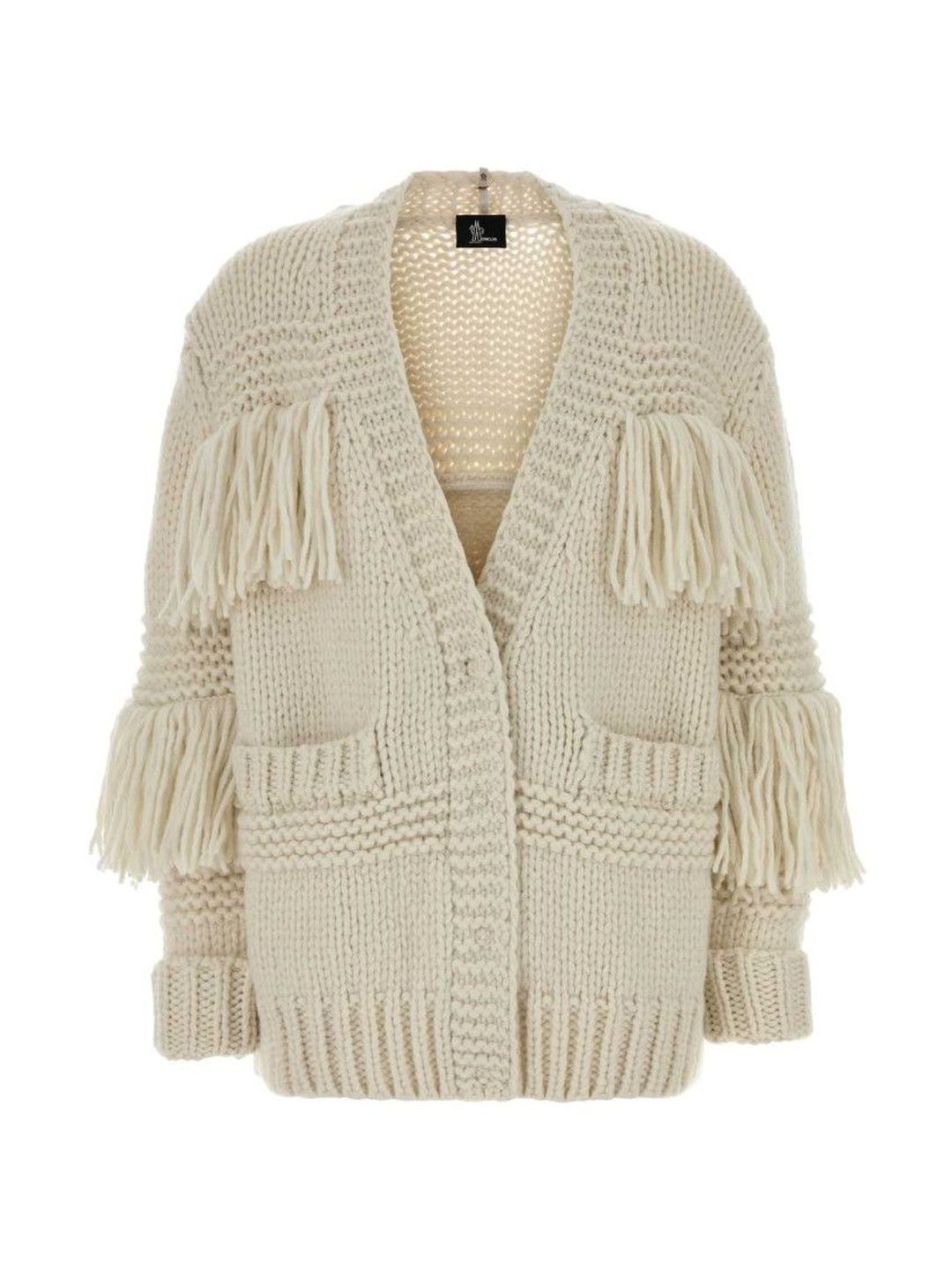 moncler Ivory V-Neck Cardigan-picture-29
