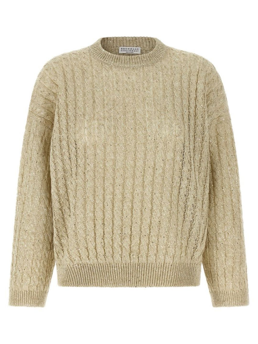 brunello cucinelli Beige Dazzling Cable sweater-picture-24