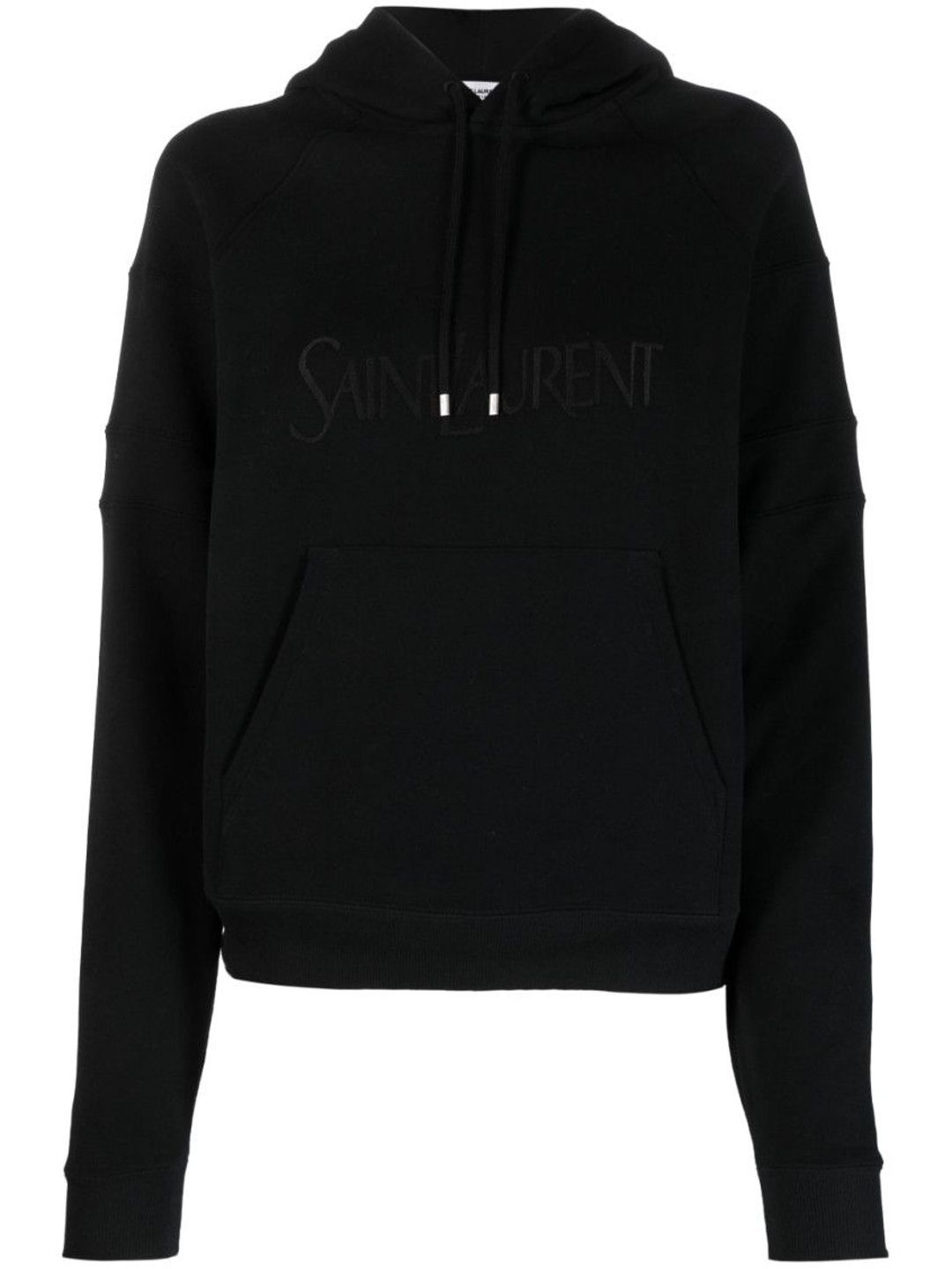 Black Embroidered Logo Hoodie-image-26