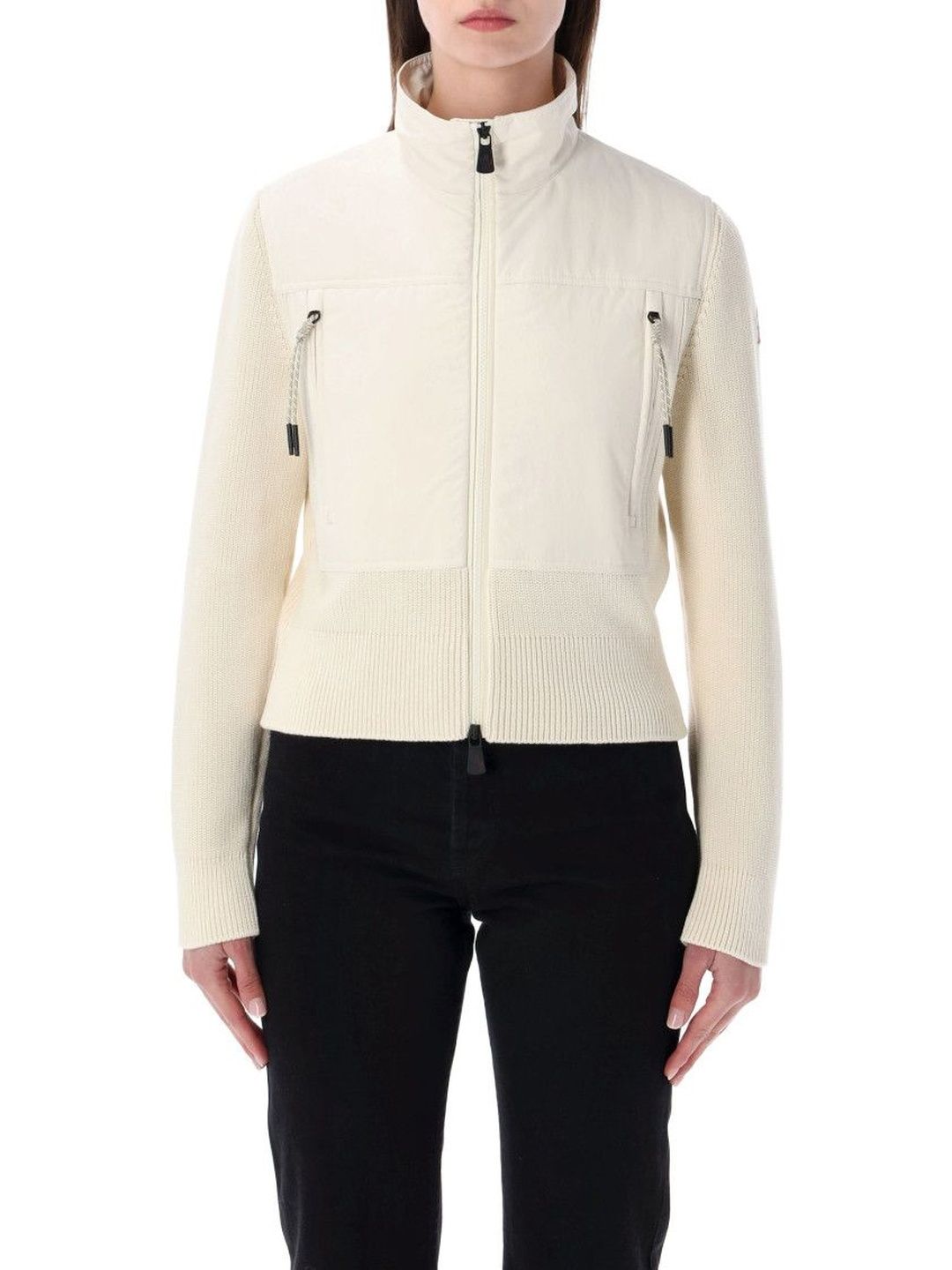 White Turtle Neck Full Sleeves Cardigan-image-25
