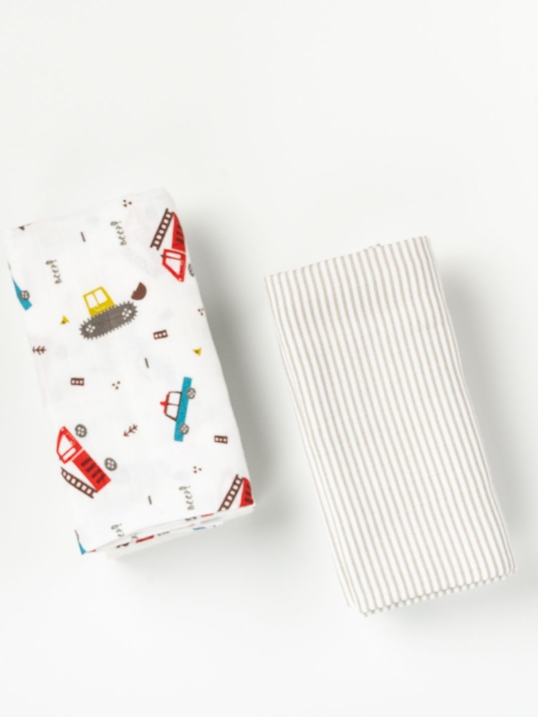 BeeLittle White & Red 2 Piece Printed Cotton 120 GSM Towel Set-picture-17