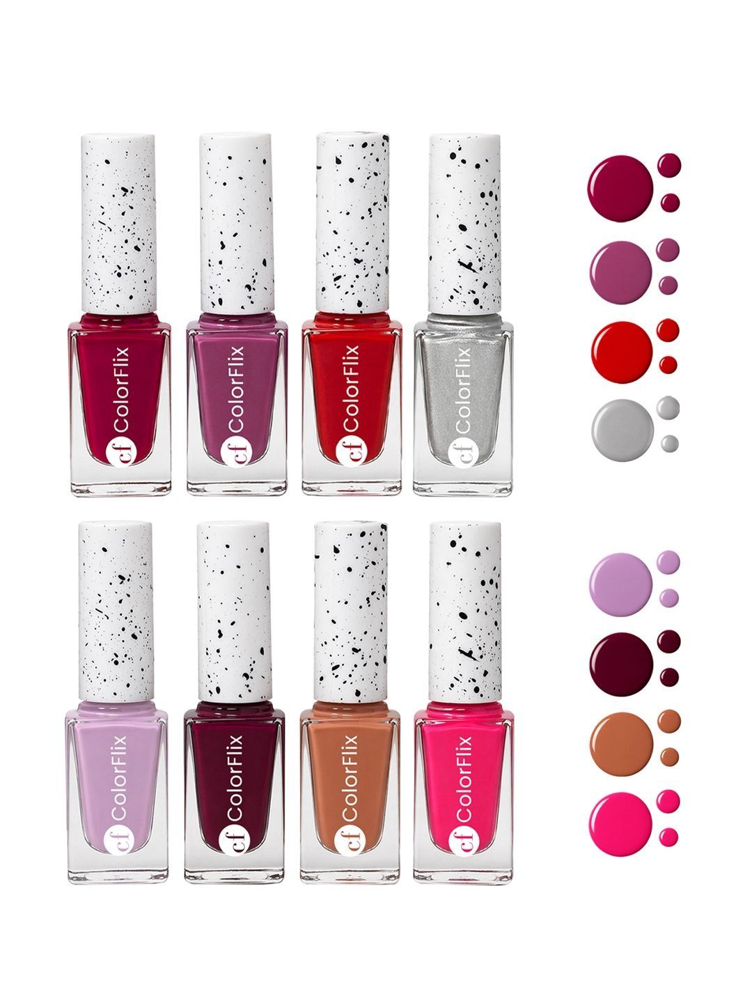 COLORFLIX Set Of 8 Long Stay, High Shine Nail Polish - 4 ml Each-image-45