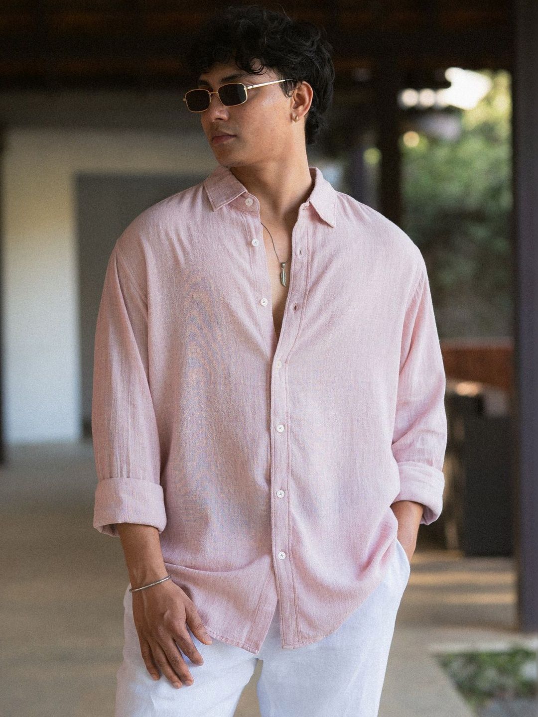 Powerlook Striped Spread Collar Casual Shirt-image-22