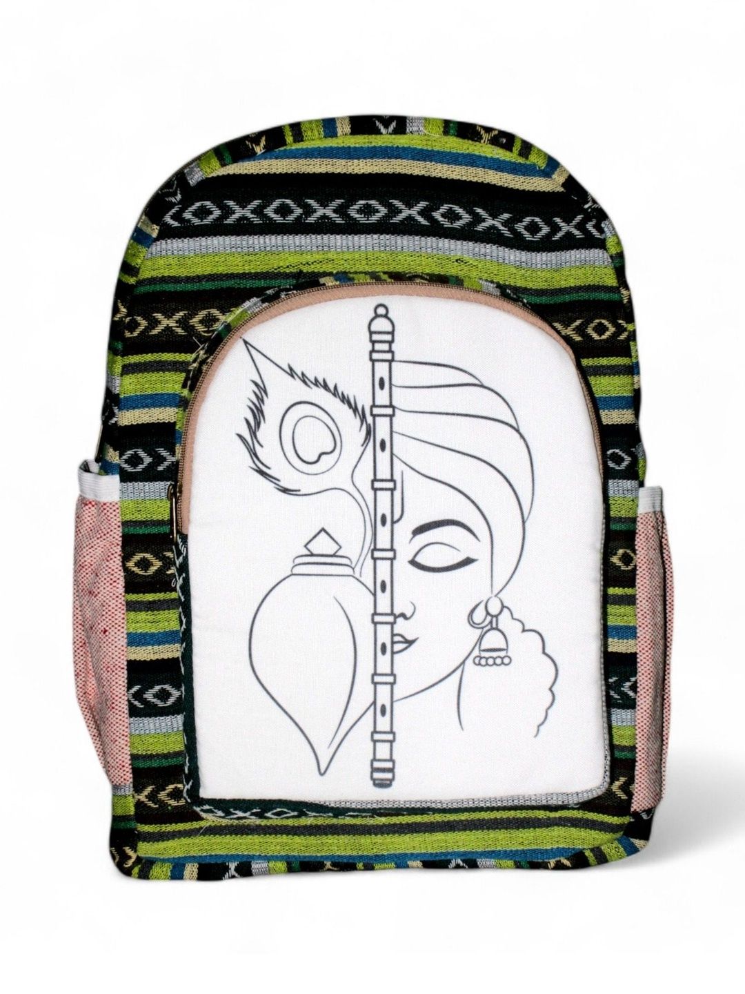 FIBRE GOLD Unisex Geometric Backpack-picture-30