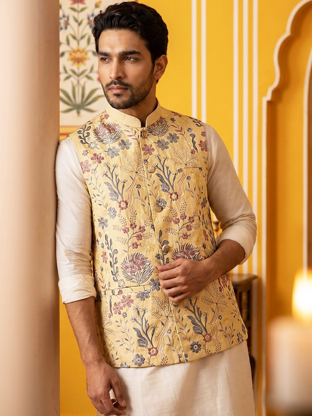 Jompers Printed Satin Nehru Jackets-picture-26