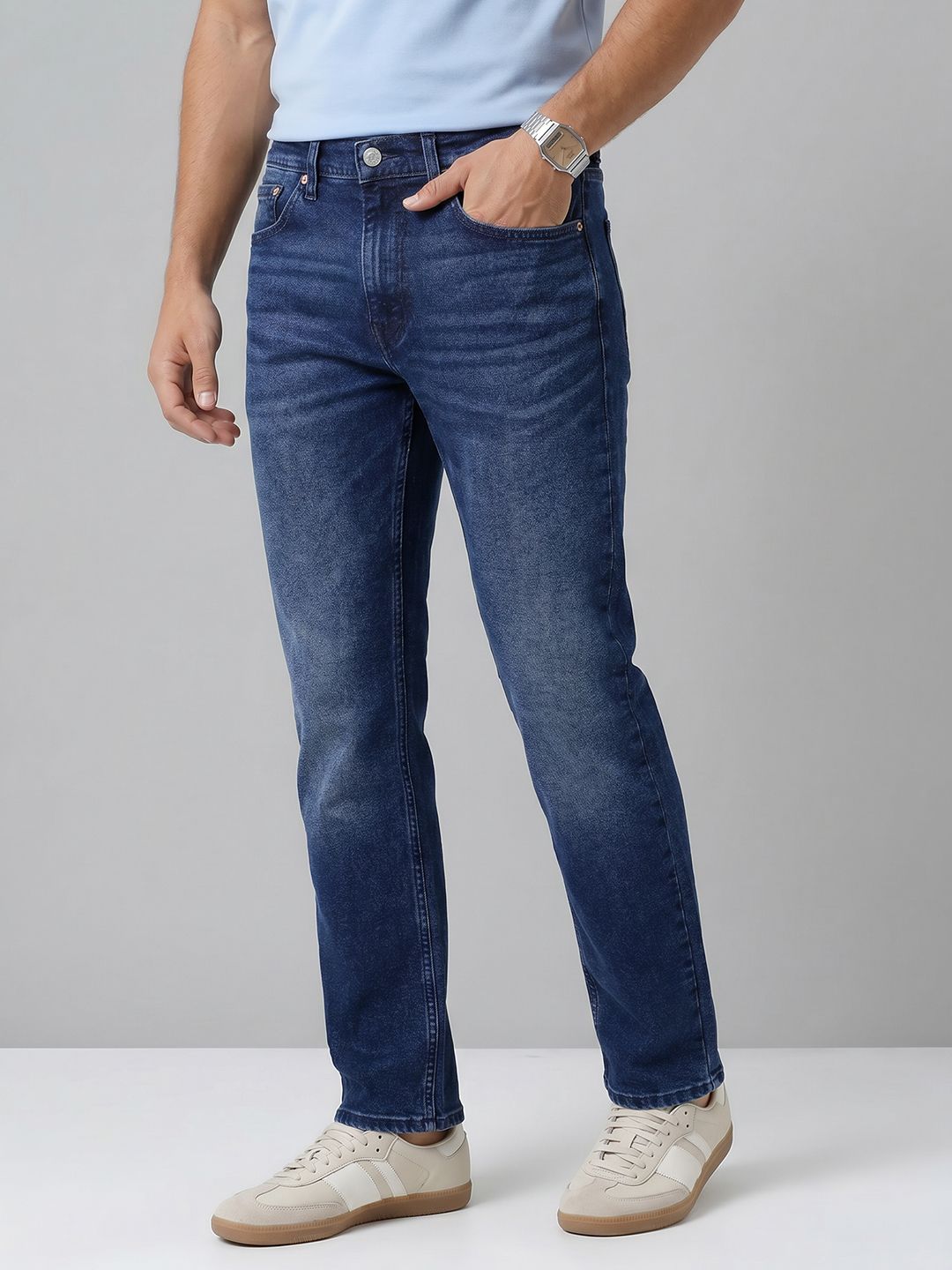 Levis Men 505 Straight Fit Stretchable Jeans-picture-58