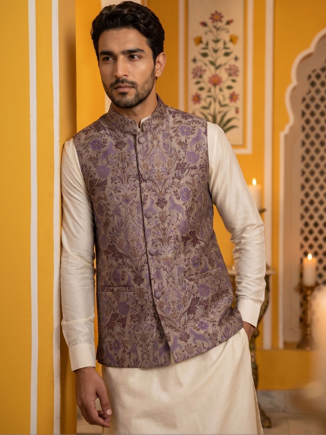 Jompers Printed Satin Nehru Jackets-picture-18