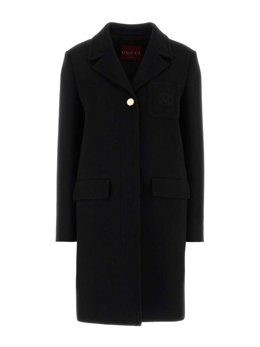gucci Black Notched Lapel Wool Coat-picture-10