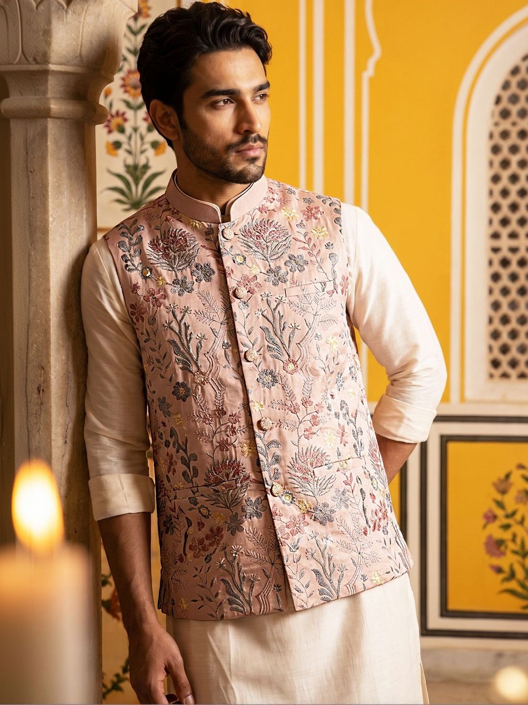 Jompers Printed Satin Nehru Jackets-picture-15