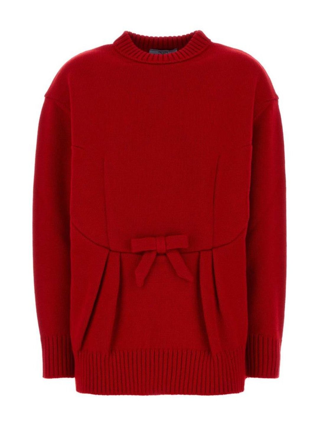 prada Red Wool Bow Sweater-picture-26