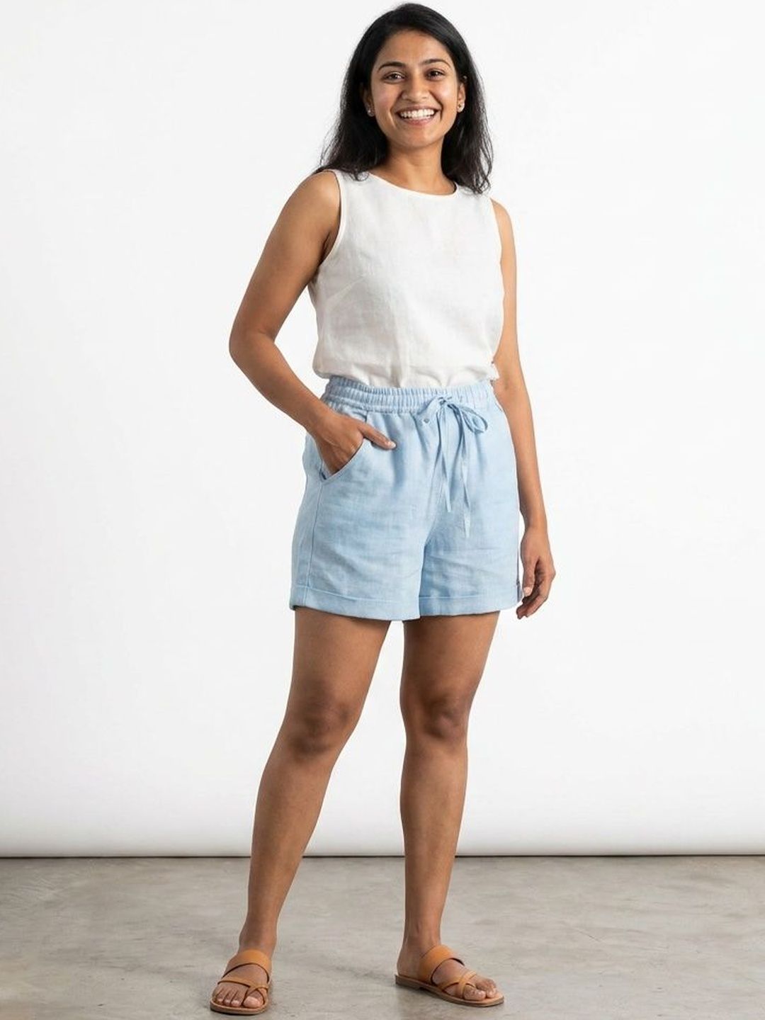 Rimore Women Linen Antimicrobial Technology Shorts-picture-17