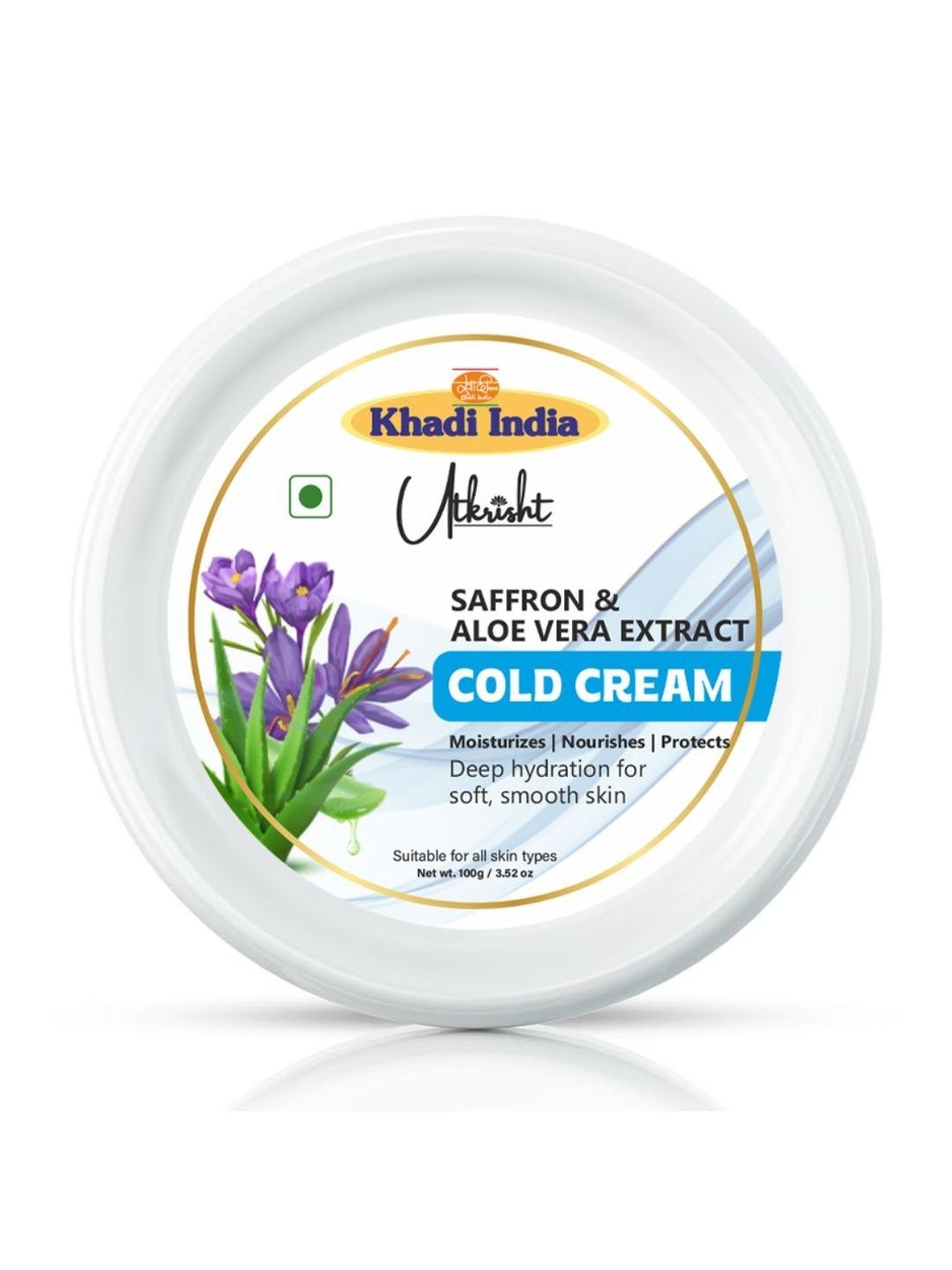 Utkrisht Khadi Saffron & Aloe Vera Extract Winter Cold Cream For Dry & Normal Skin -100 g-image-27