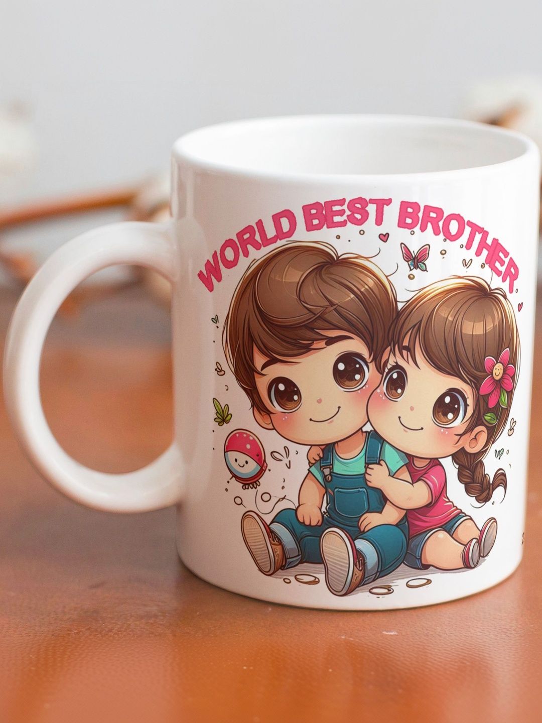 Balesara Copper-Toned Text or Slogans Printed Ceramic Glossy Cups and Mugs Set of-image-39