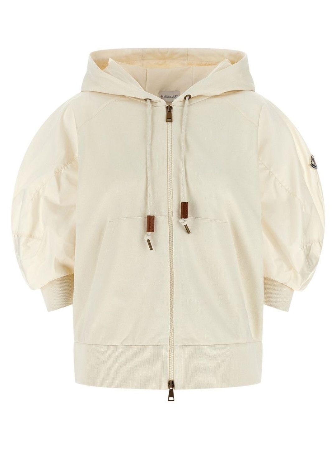moncler White Ribbed Knit Hoodie-picture-15