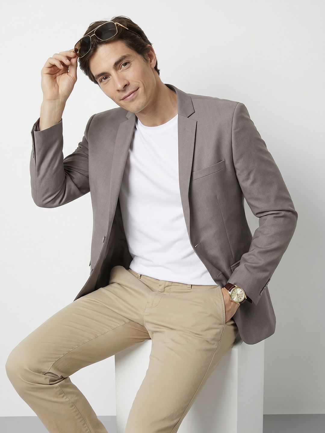 Mast & Harbour Notched Lapel Single Breasted Casual Blazer-picture-35
