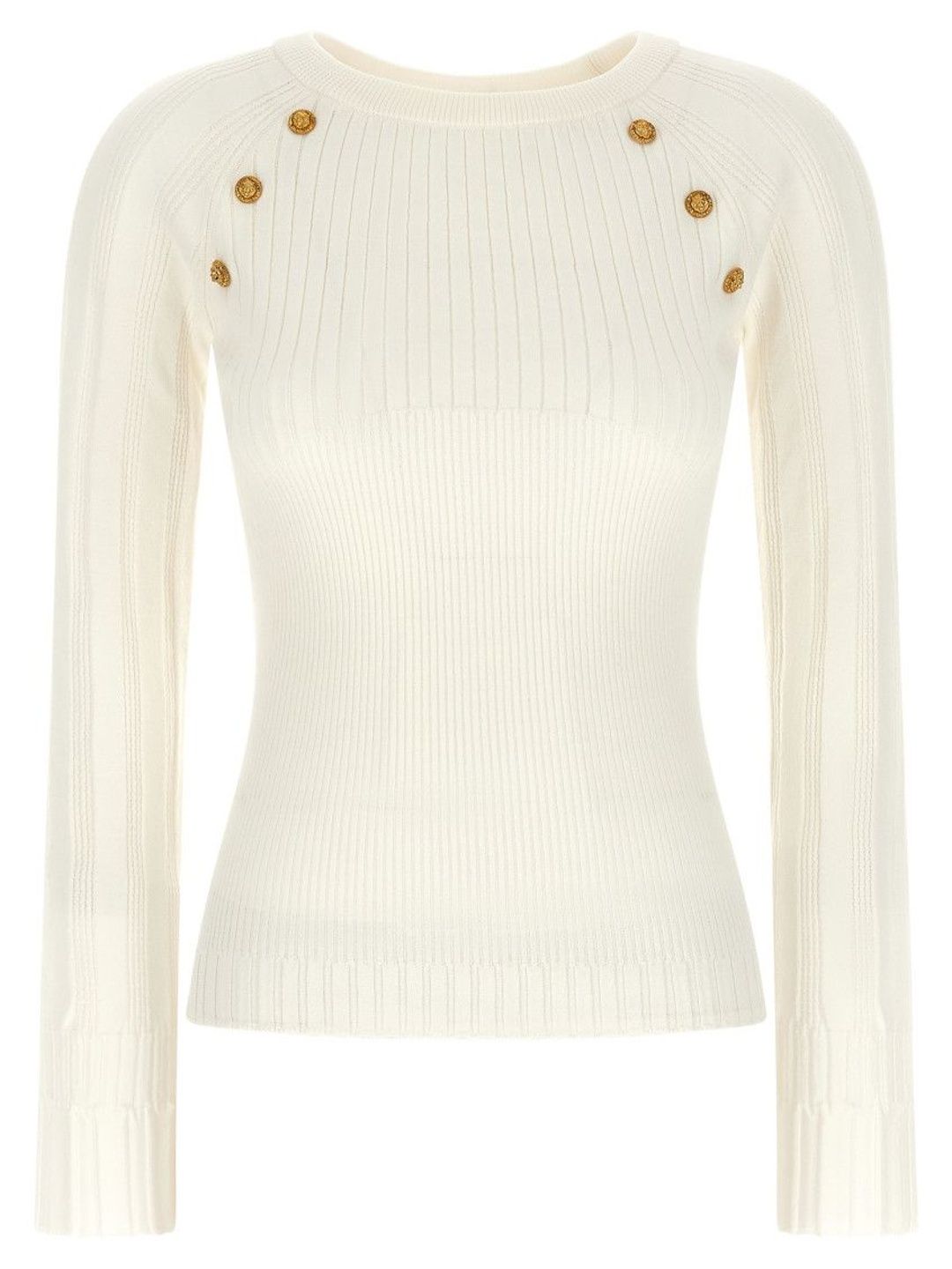 balmain White 3 buttons sweater-picture-17
