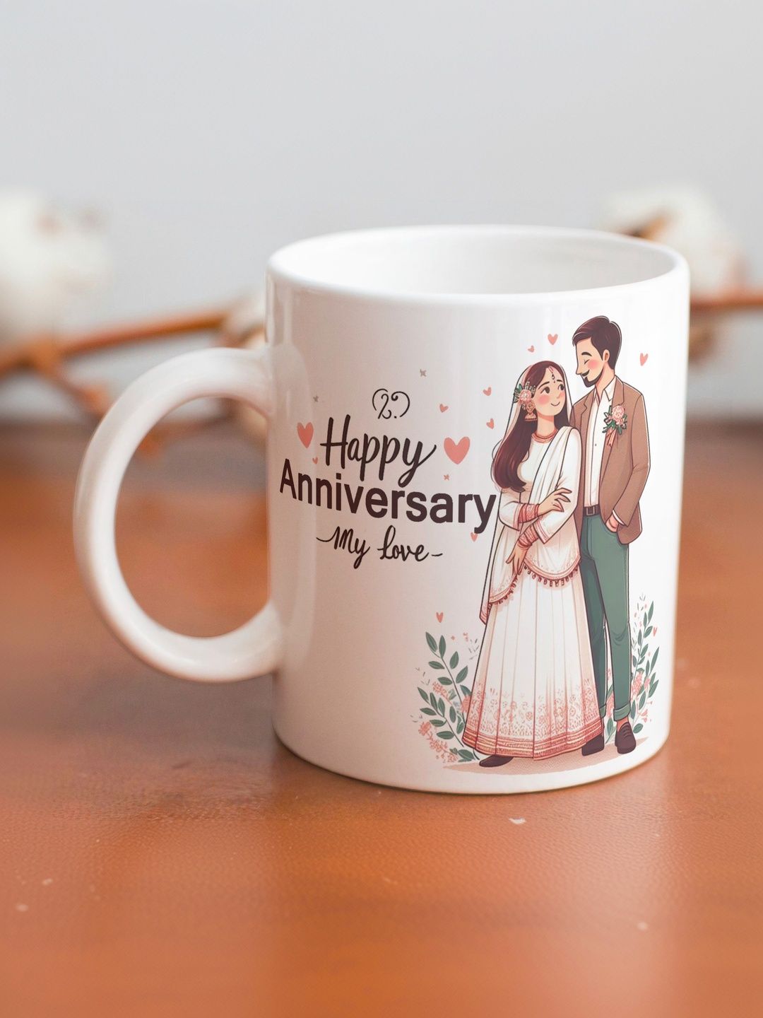 Balesara Pink Text or Slogans Printed Ceramic Glossy Cups and Mugs Set of-image-23